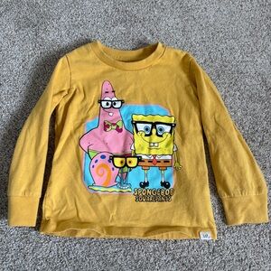Baby GAP NICKELODEON Toddler boy sponge Bob long sleeve top 3T yellow Patrick